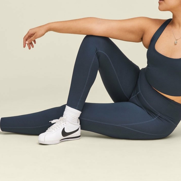 NWT Girlfriend Collective Midnight Blue Compressive High Rise Leggings - Picture 8 of 9